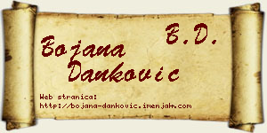 Bojana Danković vizit kartica
